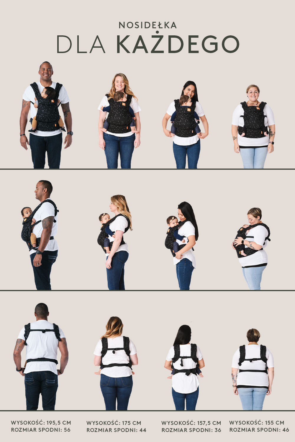 Mariam - Nosidełko Free-to-Grow z konopi