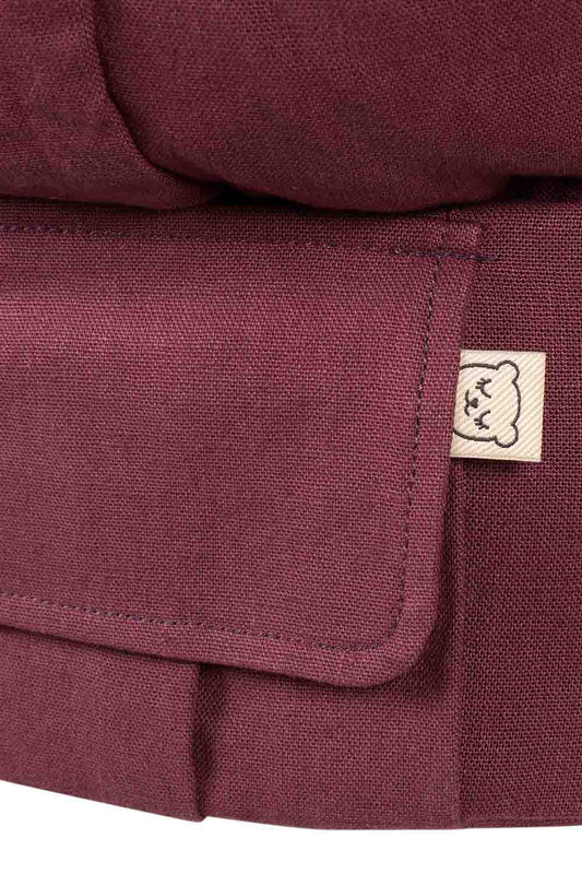 Zbliżenie na pojemną kieszonkę Tula Hemp Explore