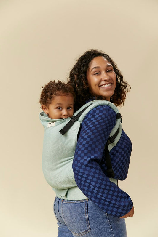 Linen Eucalyptus - Nosidełko Toddler z lnu